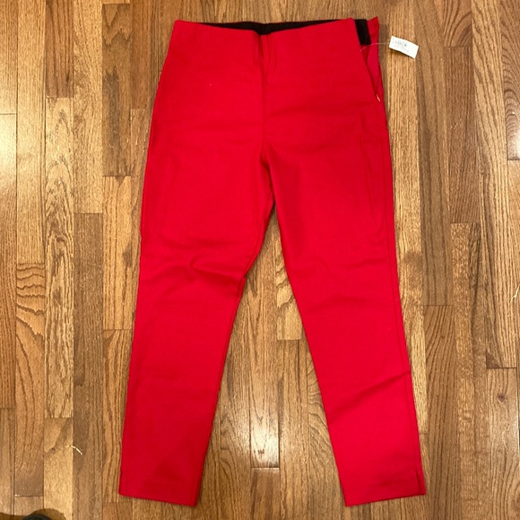 Red high-waisted super skinny pants - Picture 1 of 4